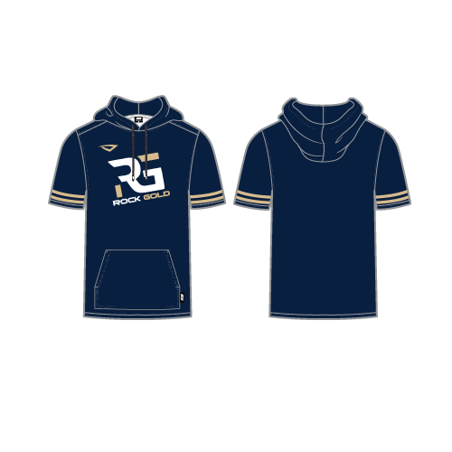 Rock Gold Softball Mens Sublimated SS Hoodie - Navy