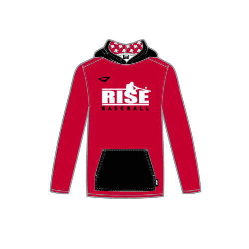 Rise Mens Sublimated LS Stealth Hoodie - Red/Black