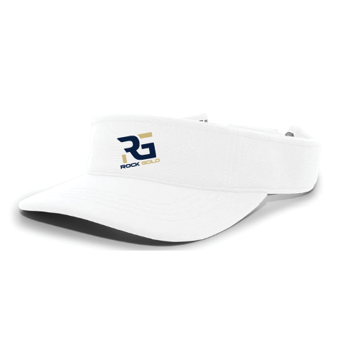 Rock Gold Softball Visor - White