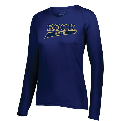 Rock Gold Softball Womens LS Dri Fit - Navy