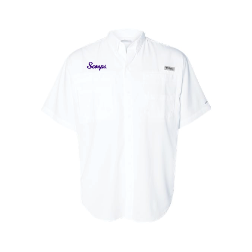 Scorps Mens SS Full Button Shirt - White