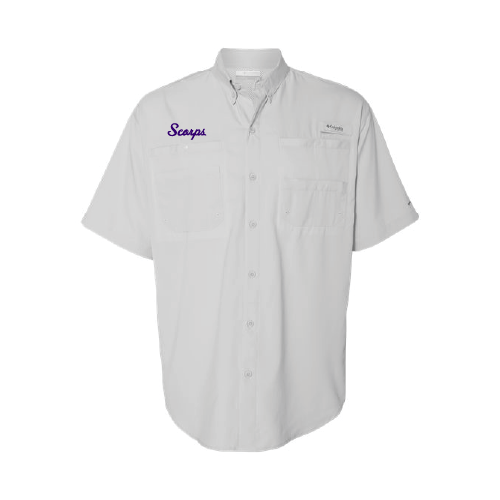 Scorps Womens SS Full Button Shirt - Grey