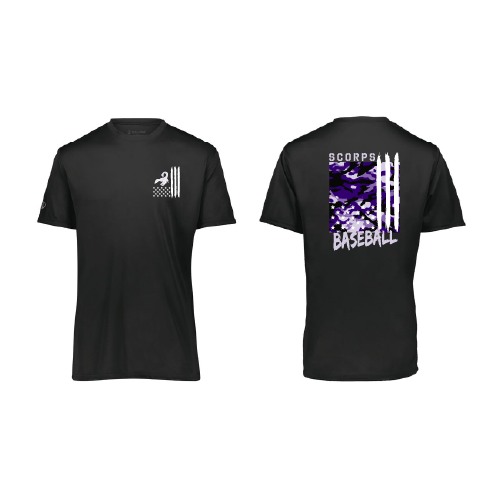 Scorps Mens SS Dri Fit - Black