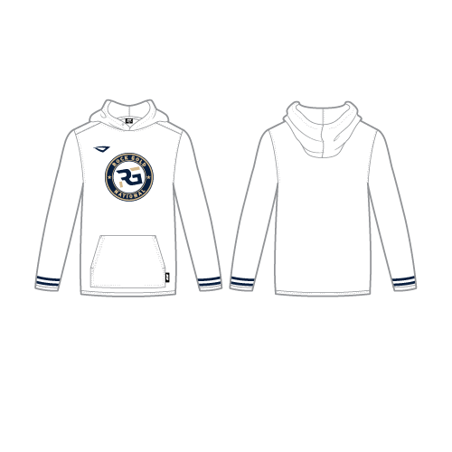 Rock Gold National Mens Sublimated LS Fleece Hoodie - White