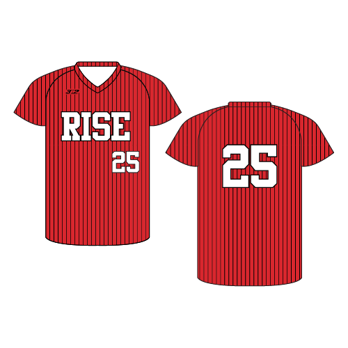 Rise V Neck Jersey - Red Pin