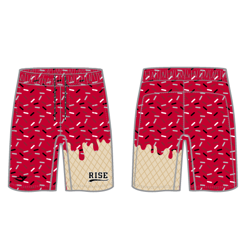 Rise Mens Sublimated Legacy Shorts - Red Ice Cream