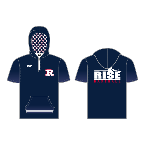 Rise Mens Sublimated SS Double Play Hoodie - Navy