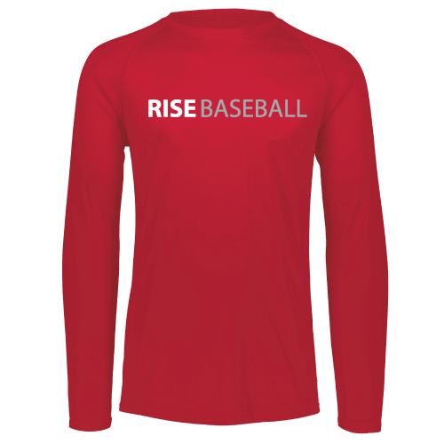 Rise Mens LS Dri Fit - Red