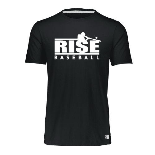 Rise Mens SS Cotton Tee - Hitter Logo - Black