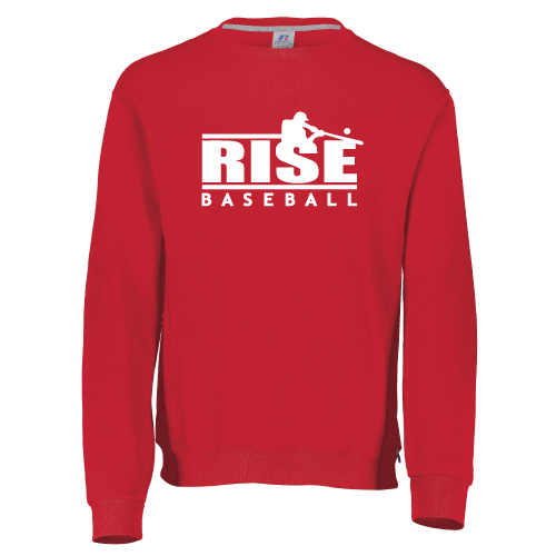 Rise Mens LS Sweatshirt - Hitter Logo - Red