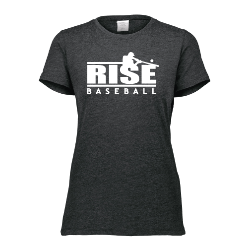 Rise Womens SS Tri Blend - Hitter Logo - Black