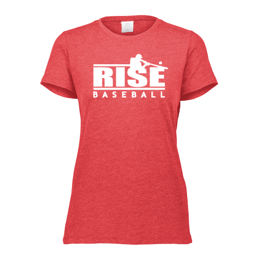 Rise Womens SS Tri Blend - Hitter Logo - Red
