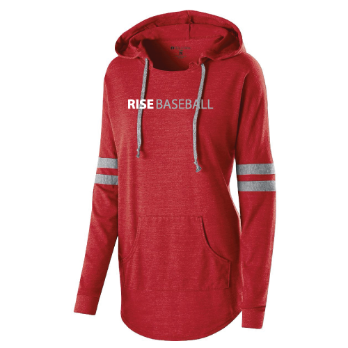 Rise Womens Lightweight Hooded Pullover - Red