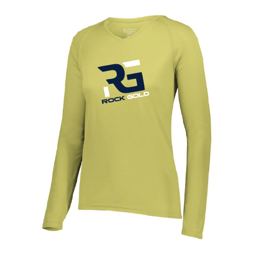 Rock Gold Softball Womens LS Dri Fit - Gold