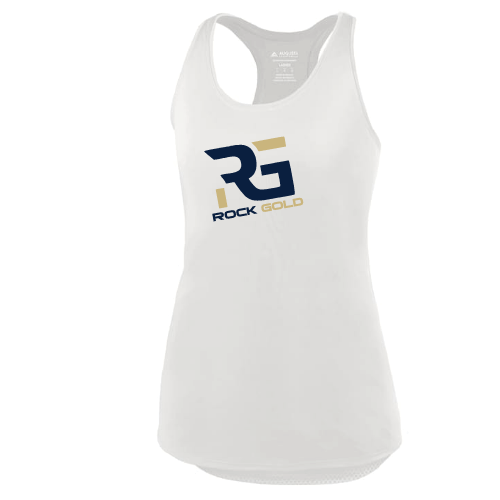 Rock Gold Softball Womens Tank Top - White