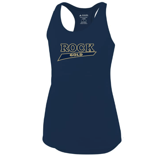 Rock Gold Softball Womens Tank Top - Navy