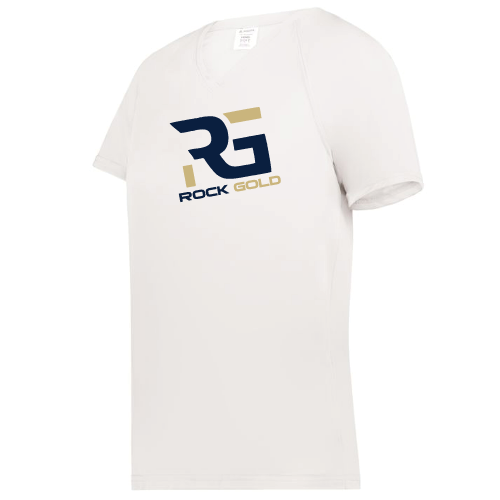 Rock Gold Softball Womens SS Dri Fit - White
