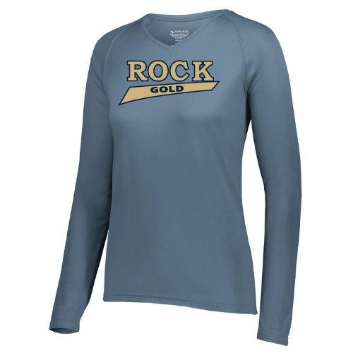 Rock Gold Softball Womens LS Dri Fit - Grey
