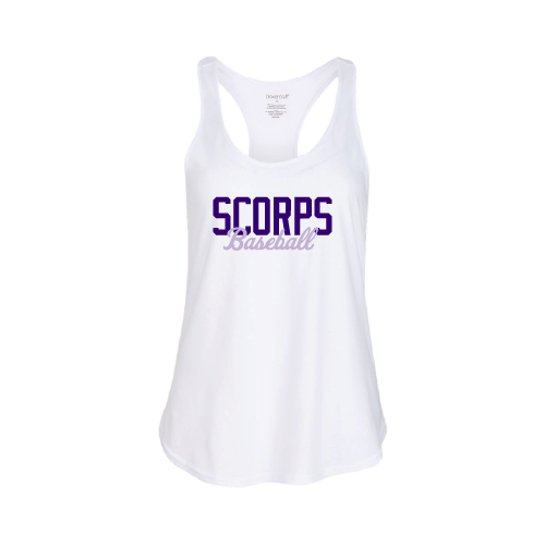Scorps Womens Tank Top - White - Text Logo