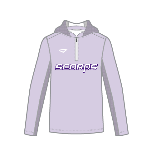 Scorps Sublimated Hooded Diamond Pullover - Text Logo - Purple